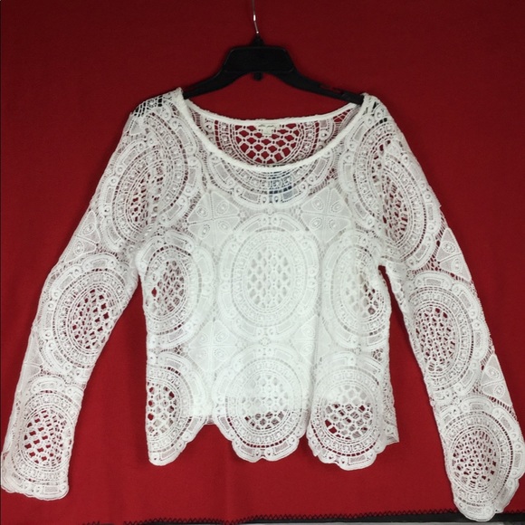 Ultra Pink Tops - Embroidered long sleeves shirt.